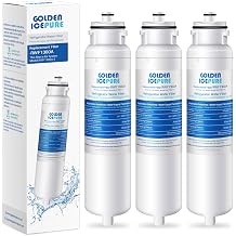 GOLDEN ICEPURE RWF1300A Water Filter Replacement for Daewoo DW2042FR-09, DW2042FB, Kenmore 469130, Aqua Crystal DW2042F-09, FRN-Y22D2V, FRN-Y22D2W,3PACK
