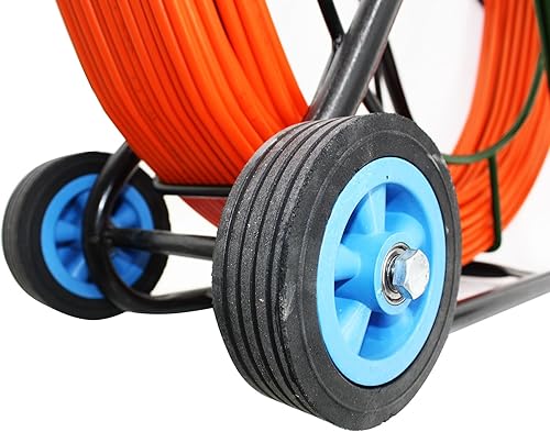 Miniatura 6 de VGongTech 8MM 450FT Cable de alambre de fibra de vidrio Barra continua de fibra de vidrio Cable de cinta de fibra de vidrio Rod de alambre con rueda