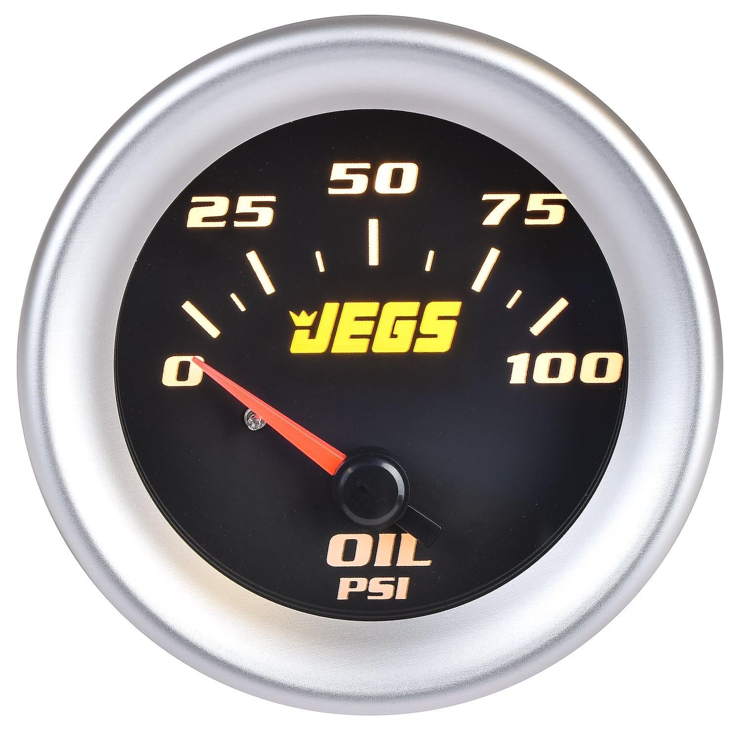 JEGS Oil Pressure Gauge | 2-1/16� Diameter | Electric | 0 to 100 PSI | Black Face | Includes 1/8" NPT Sending Unit