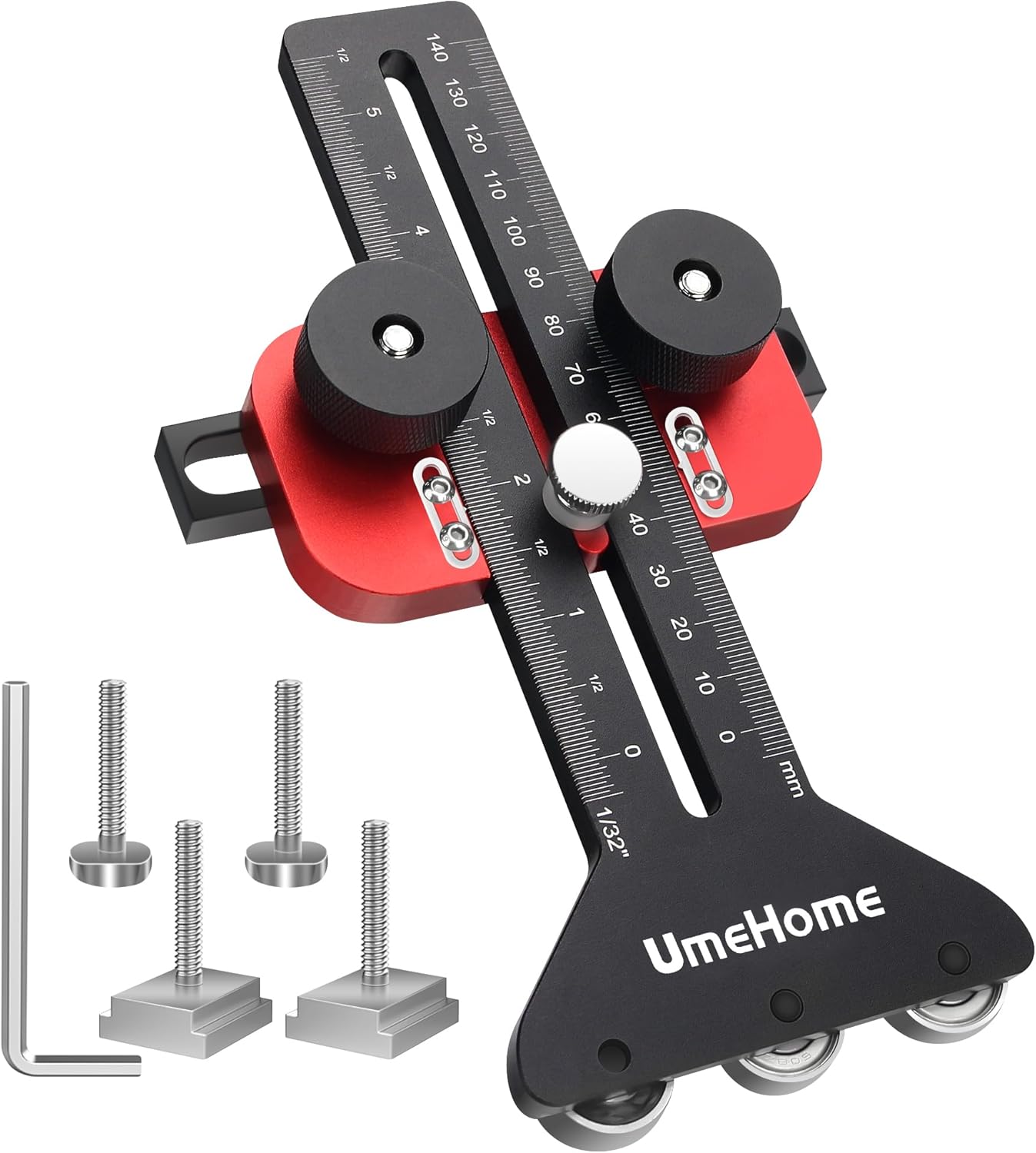 Thin Rip Jig Table Saw Jig Guide, Repetitive Narrow Strip Cuts 3 Pulleys Woodworking Tools, Fits for 3/8"x3/4" U Slot & 1/4"x3/8" T Slot, for Table Saw Band Saw Router Table