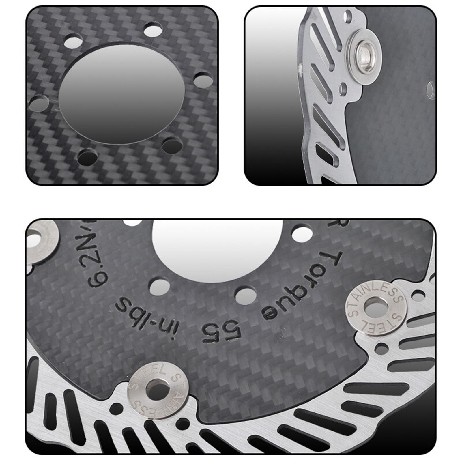 Disco de Freno para Bicicleta Fibra De Carbono Ultra Delgada | Rotor De Freno De Disco Para Bicicleta Para Hombres, Mujeres, Aficionados, Ciclistas, Atletas, Familia, Amigos, Viajes Y