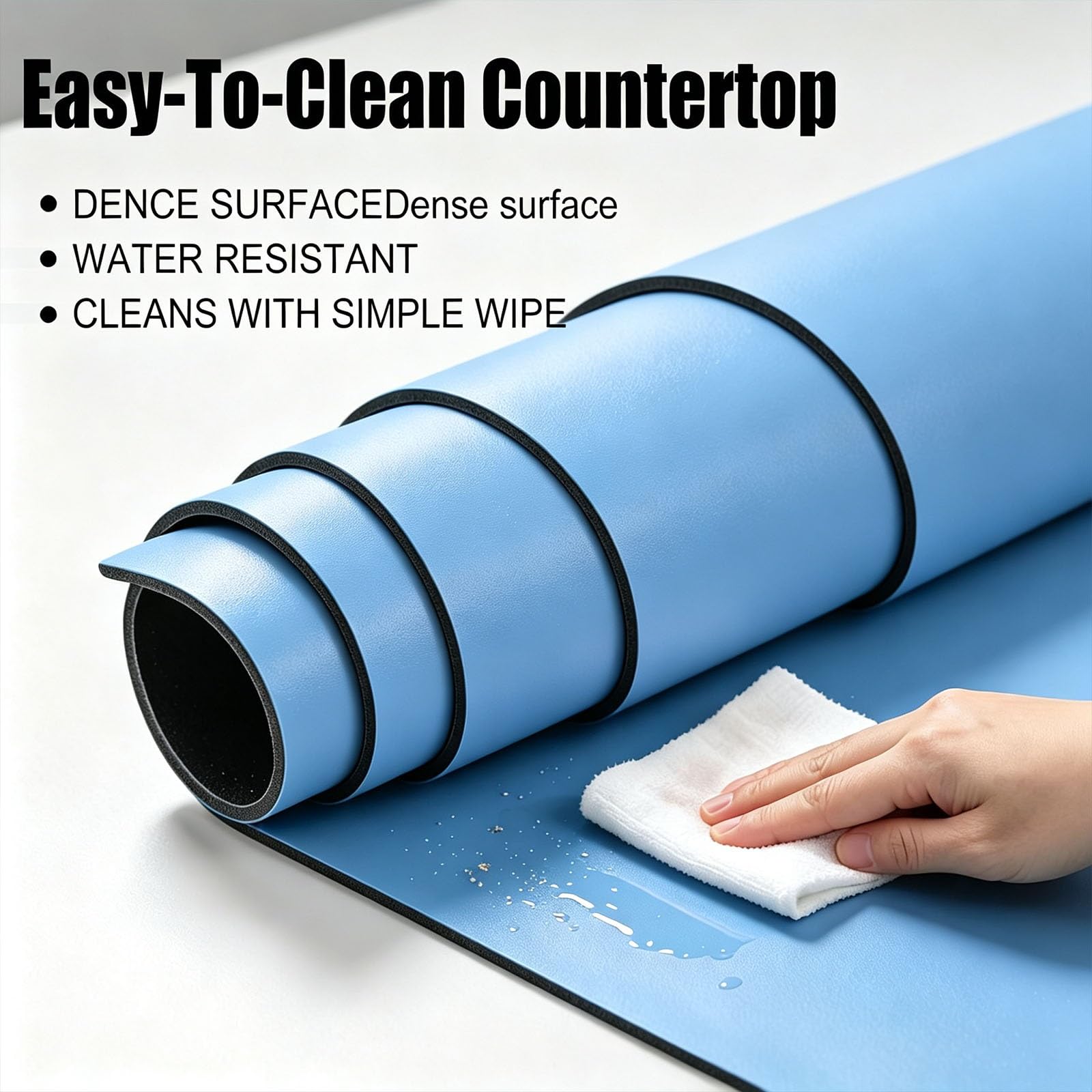 alfombrilla soldadura Rollo De Tapete ESD De Escritorio De 0,5 Cm De Grosor Antideslizante, Kit De Tapete De Mesa Antiestático Esd De Caucho De PVC(W 70 CM L 150 CM T 0.5 CM)