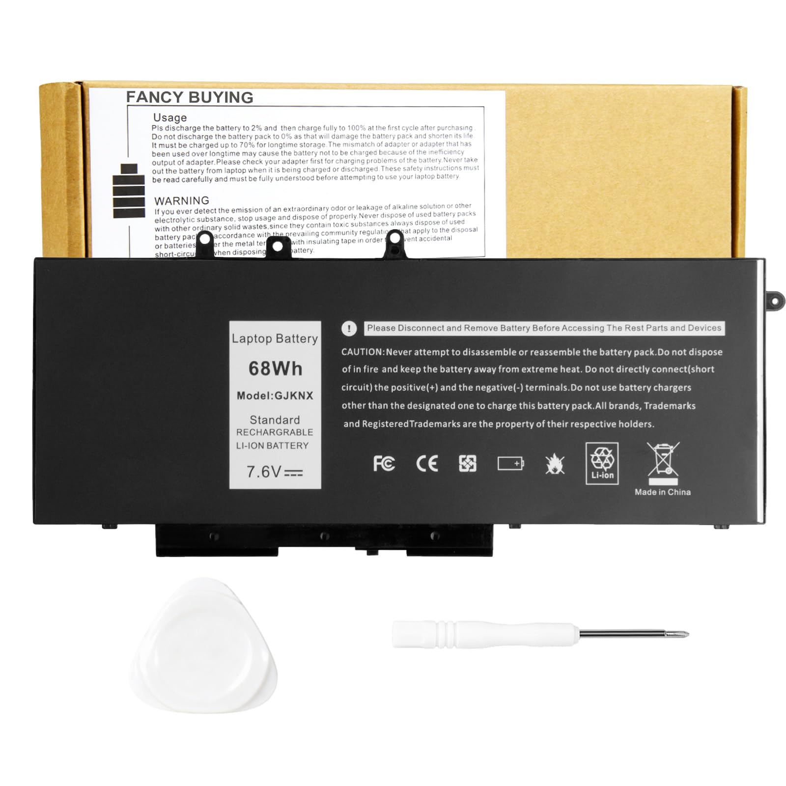 Amazon.com: Fancy Buying 68W GJKNX Laptop Battery for Dell