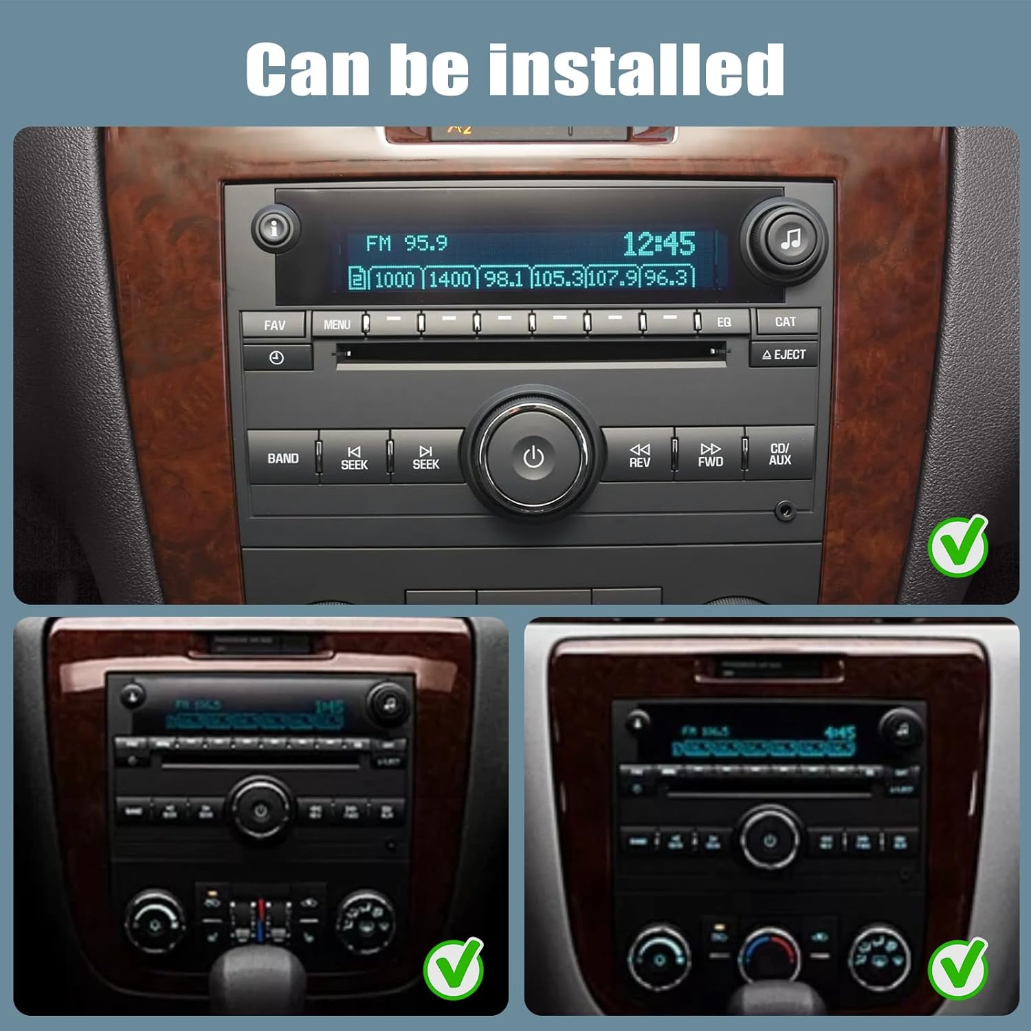 Android 14 Double Din Car Stereo Upgrade Radio for Chevy Impala 2006-2013, 2G+32G 8" Touchscreen w/Wireless Carplay Android Auto GPS WiFi Bluetooth RDS DSP SWC Mirrorlink