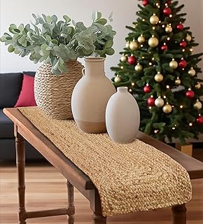 MDS Pack of 1 Handwoven Rectangle Jute Braided Table Runner 13 x 72 Inch...