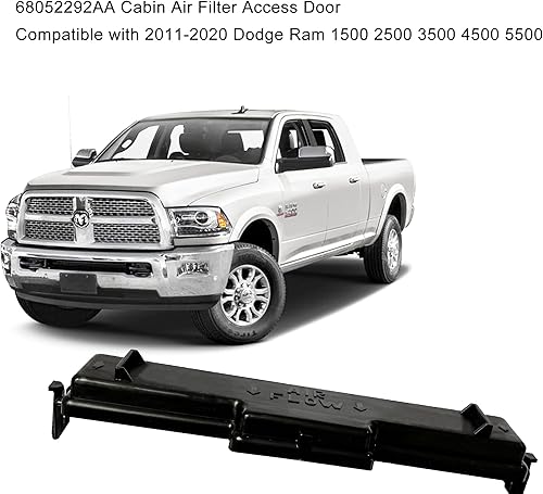 Miniatura 3 de 68052292AA La puerta de acceso del filtro de aire de cabina reemplaza 68318365AA Reemplazo para Ram 1500 2500 3500 4500 5500 2011-2020 Fácil