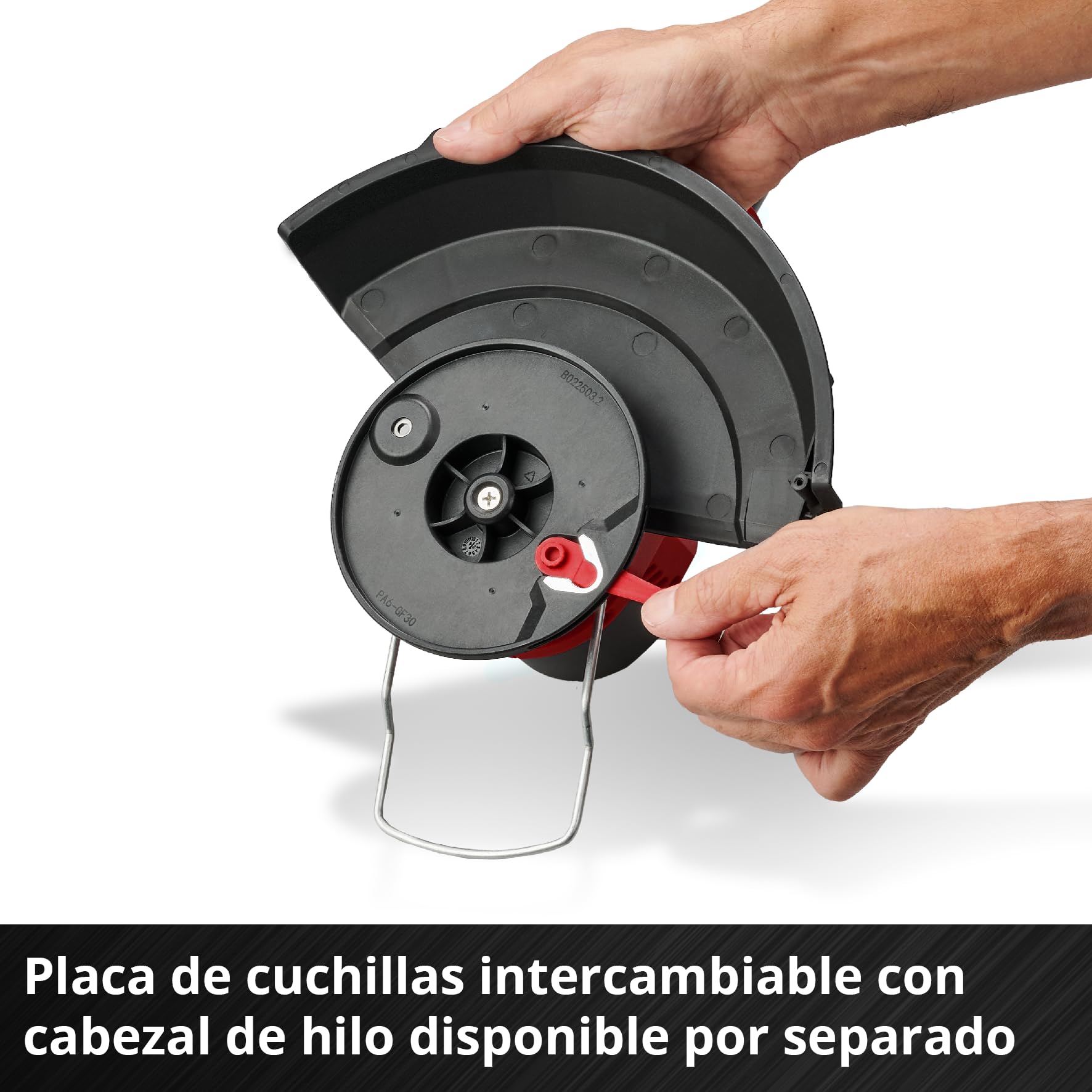 Recortadora de césped con batería GE-CT 18/25 Li-Solo Power X-Change de Einhell (18V, Anchura de Corte 25cm, Cabezal del Motor Giratorio e inclinable, Incl. 20 Cuchillas de plástico, sin batería)