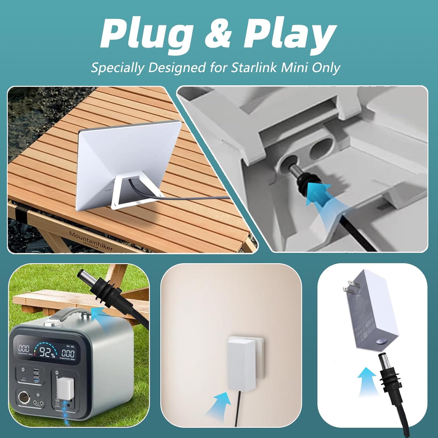 DC5521 Power Extension Cable for Starlink Mini,10FT 25FT 50FT 16AWG Waterproof DC 5521 Cord, DC Male to Male Extension Cable for Starklink Mini Work with 20V/65W+ PD Source (Male to Male 25FT) - Image 5