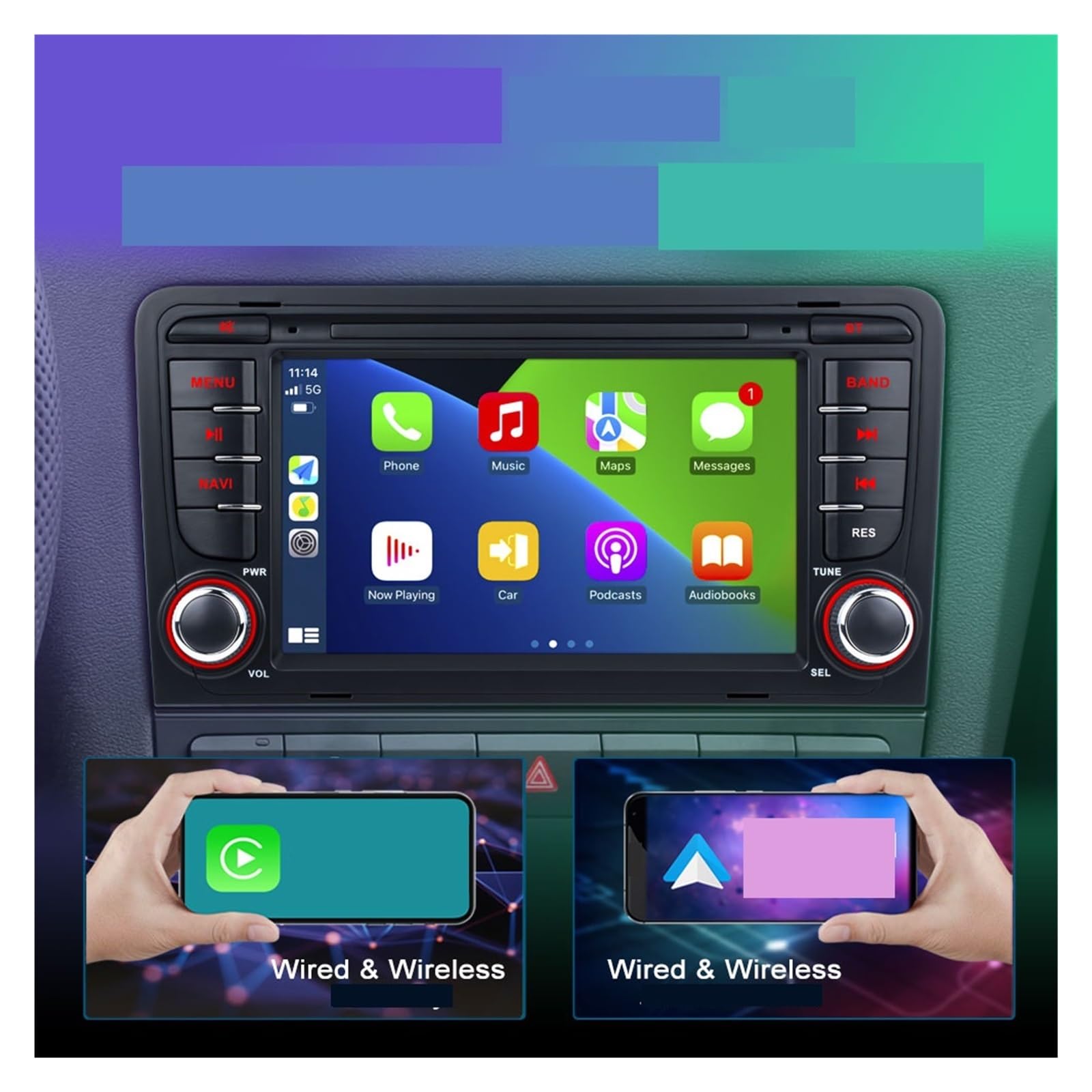 Nawigacja satelitarna Radio Multimedia Wideo Stereo Nawigacja GPS(2-32G 12LED)