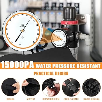 Kovshuiwe Diaeter 124c Black Garden Table Cover Round, Patio Table Top Cover Set,Garden