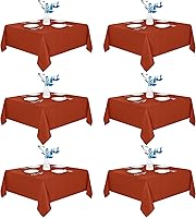 Vista 50 de Fitable - Paquete de 8 manteles rectangulares: telas de mesa lavables, resistentes a las manchas y sin arrugas, cubiertas de mesa reutilizables