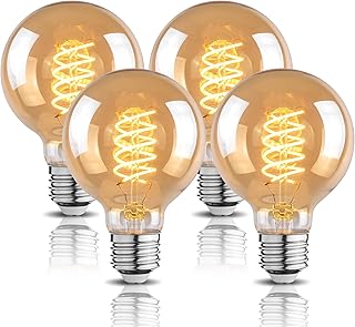 G25 Globe LED Edison Light Bulbs, 6W Equivalent to 60W, 2500K Warm White...