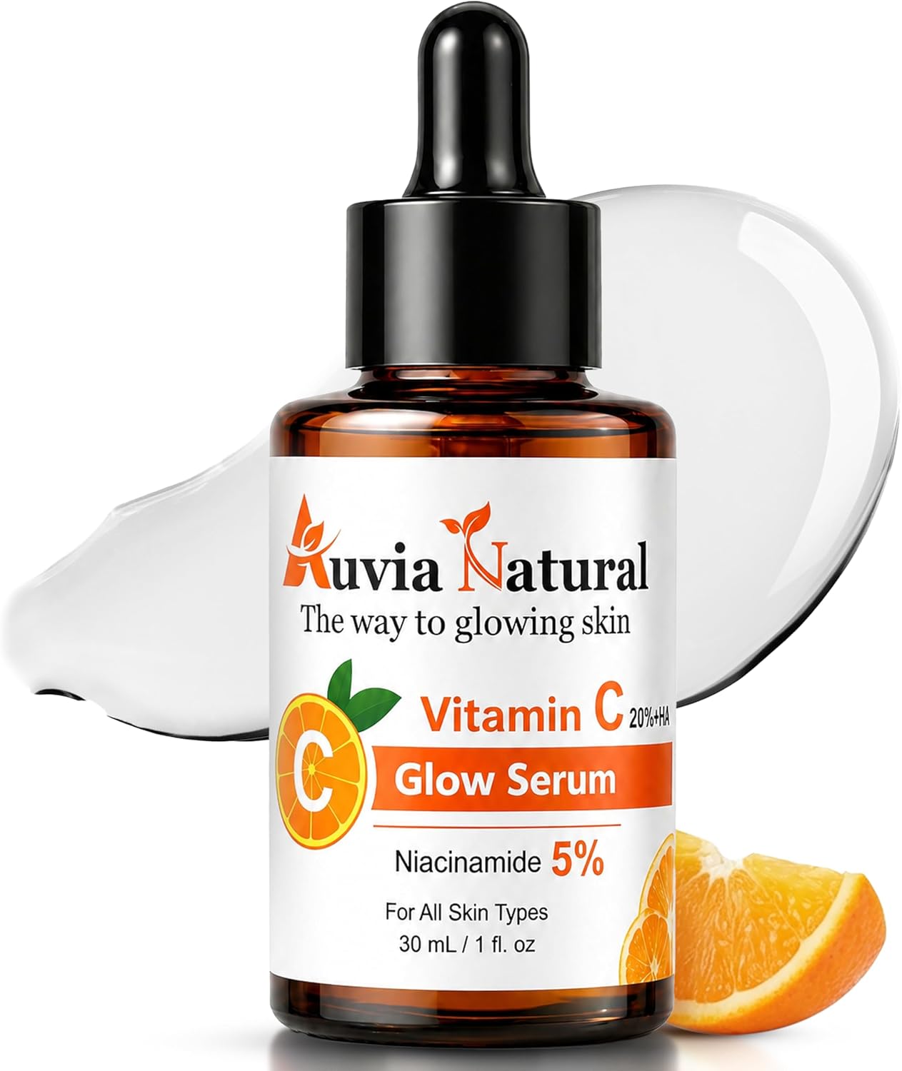 Vitamin C Serum for Face 20% with Hyaluronic Acid & 5% Niacinamide – Brightening Serum for Dark Spots, Anti-Aging & Hydration – 30ml