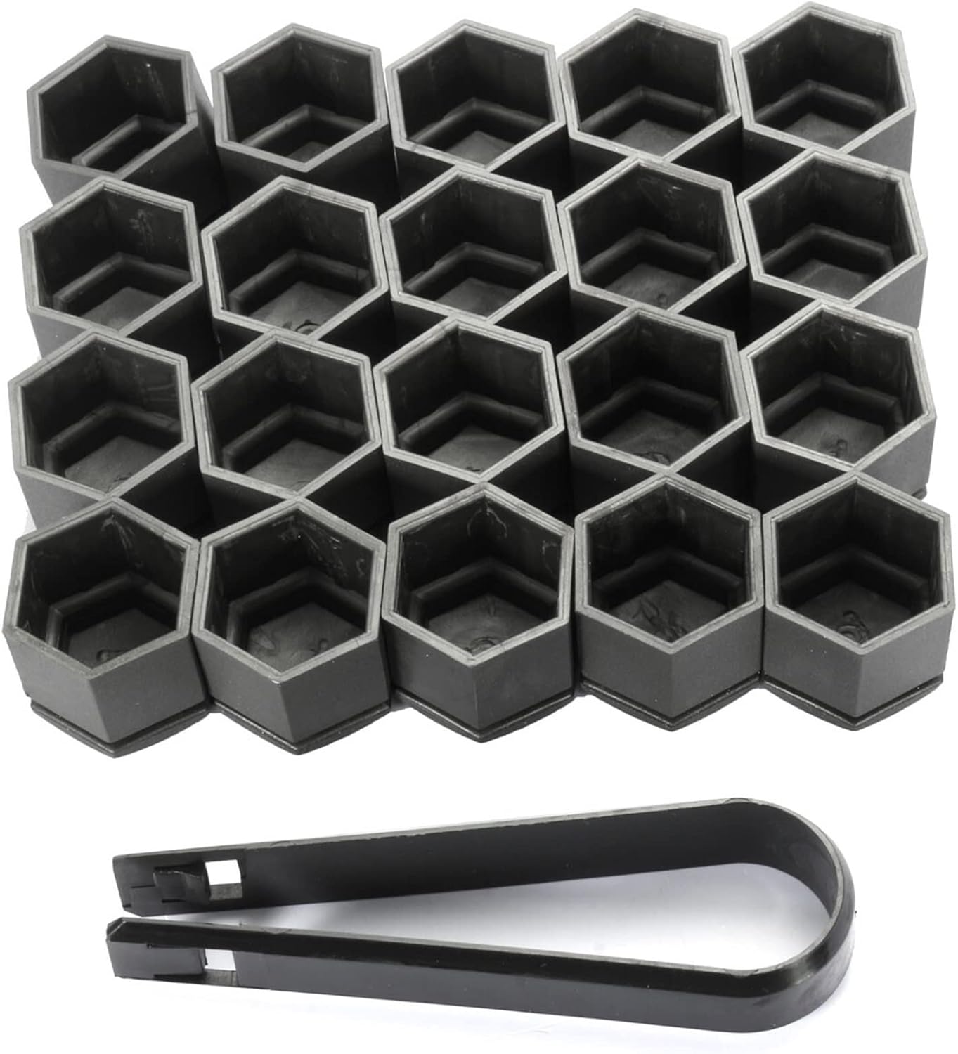 Wheel Lug Nut 20pcs 19mm Wheel Nut Cover Bolt Cap Protector for Romove Tool Key Wheel Nut Caps (Color : Gray), AITEXI9314