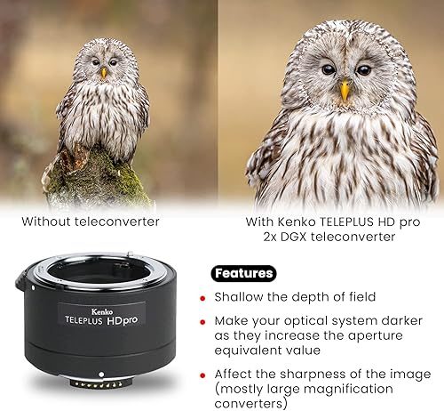 Miniatura 7 de KENKO - Teleplus 2X HD Pro DGX Teleconvertidor para Nikon F - Negro (62529)