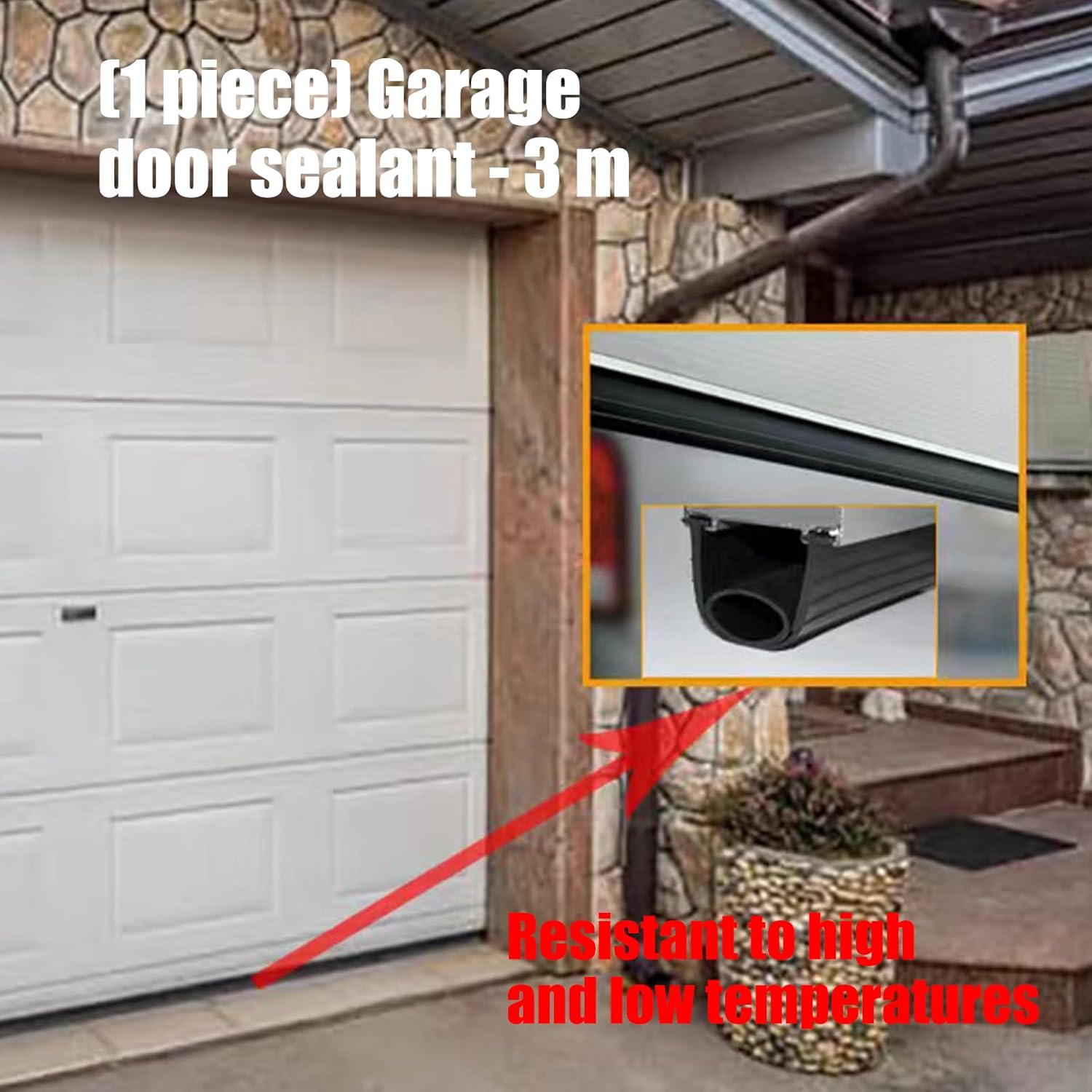 High Garage Door Weatherstrip Energy Efficient Seal Strips for Garage Entry Cut Heating Cooling Bill Climate Sealing Strips