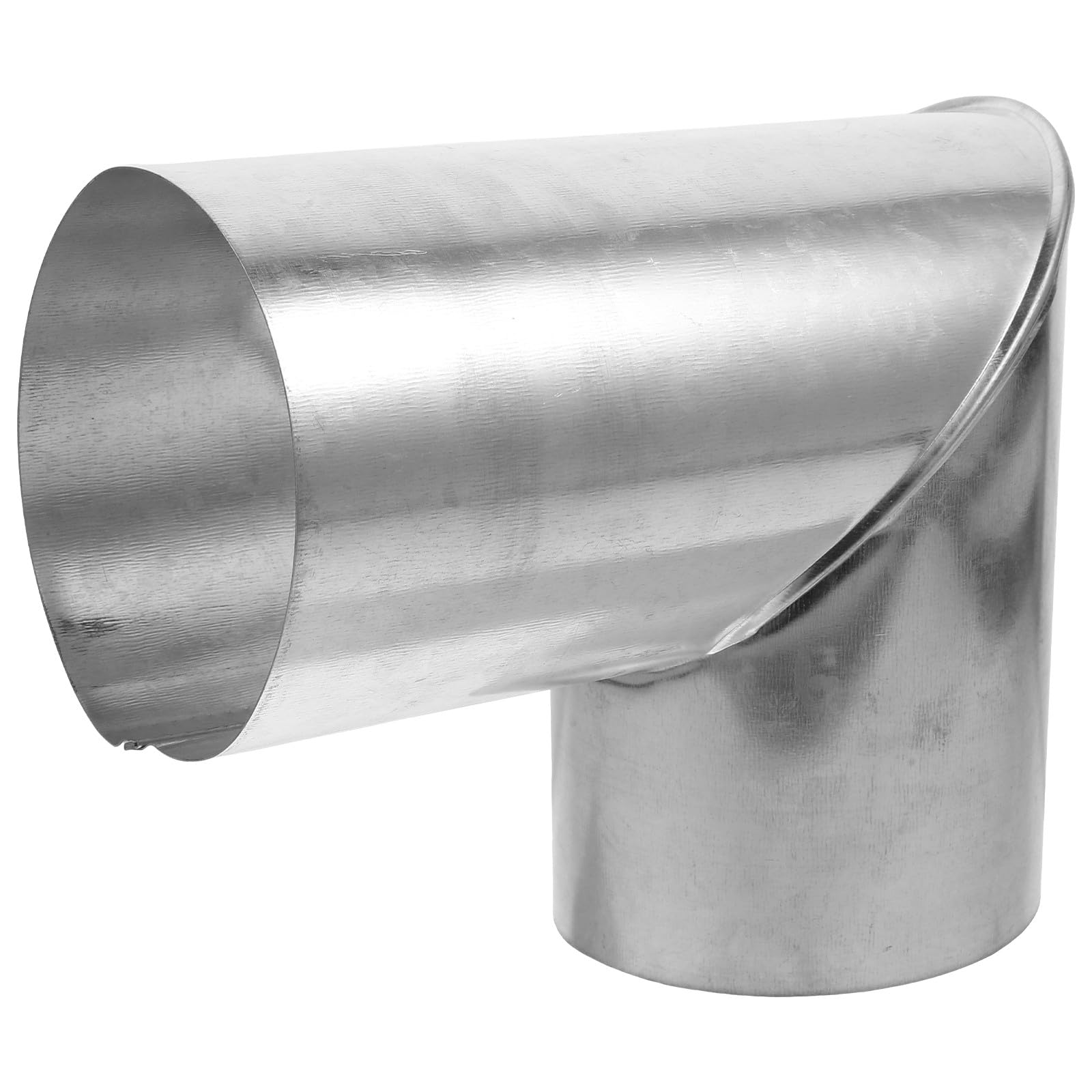 90 Degree Metal Stove Flue Elbow 10cm Hand-Bent Stainless Steel Chimney Pipe Connector for Woodburner and Coal Stove Exhaust