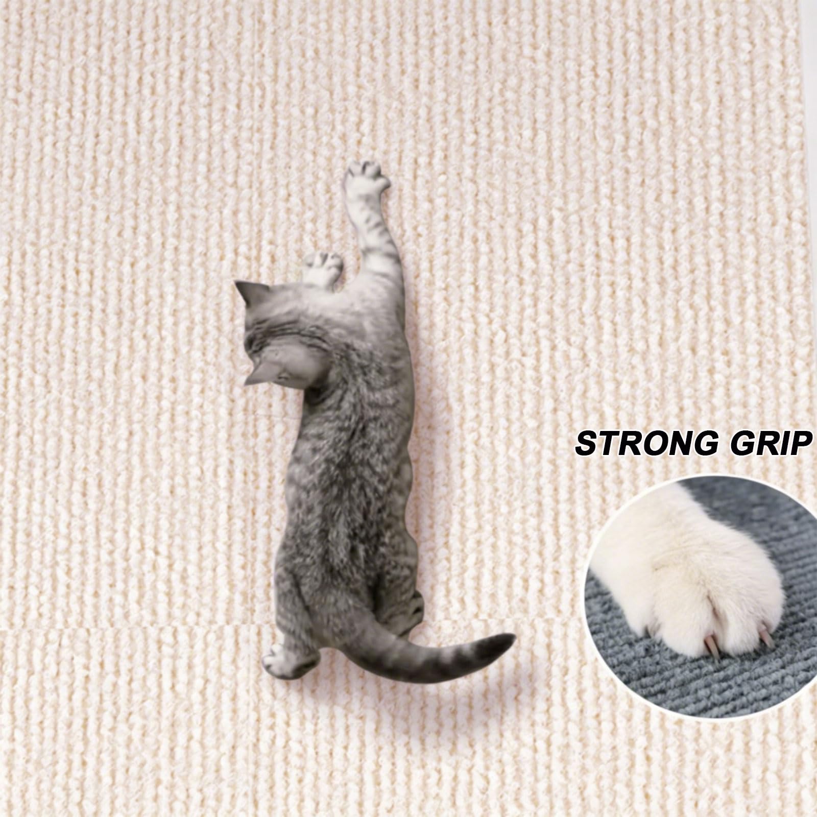 Tapis D'Escalier, 5 Pièces 40 x 155 cm Auto-Adhésif Antidérapant Tapis de Porte Lavable en Machine, avec Dos en TPE pour Enfants, Personnes Âgées et Animaux, Brun Beige
