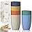Wrova Wheat Straw Cups 6 PCS Good Alternative to Plastic Reusable Cups 12 oz Unbreakable Drinking Cup Reusable Dishwasher Safe Water Plastic Glasses with 6 Colors