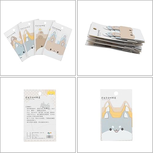 Miniatura 7 de Paquete de 8 blocs de notas adhesivas de animales lindos con dibujos animados de gatos, juegos de bloc de notas autoadhesivas para amantes de los