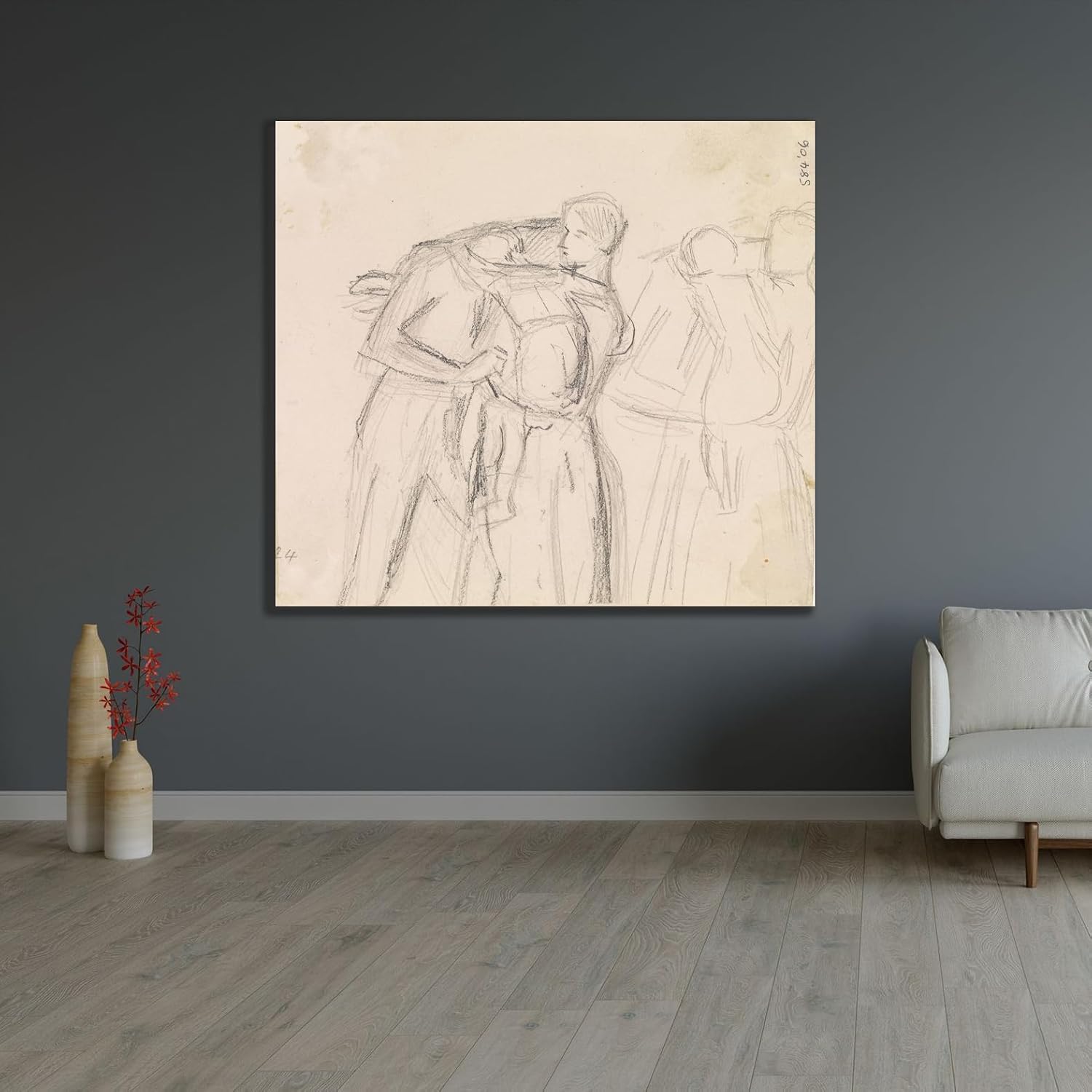 ArtDirect The Proscribed Royalist 1651 - Puritan Girl visiting Cavalier Lover (1852) Unframed Art Print Giclee Poster by Sir John Everett Millais - Ready for Framing with Customization Sizes 9x8, 12x11, 18x16, 27x24, 40x36 and 53x48 inches