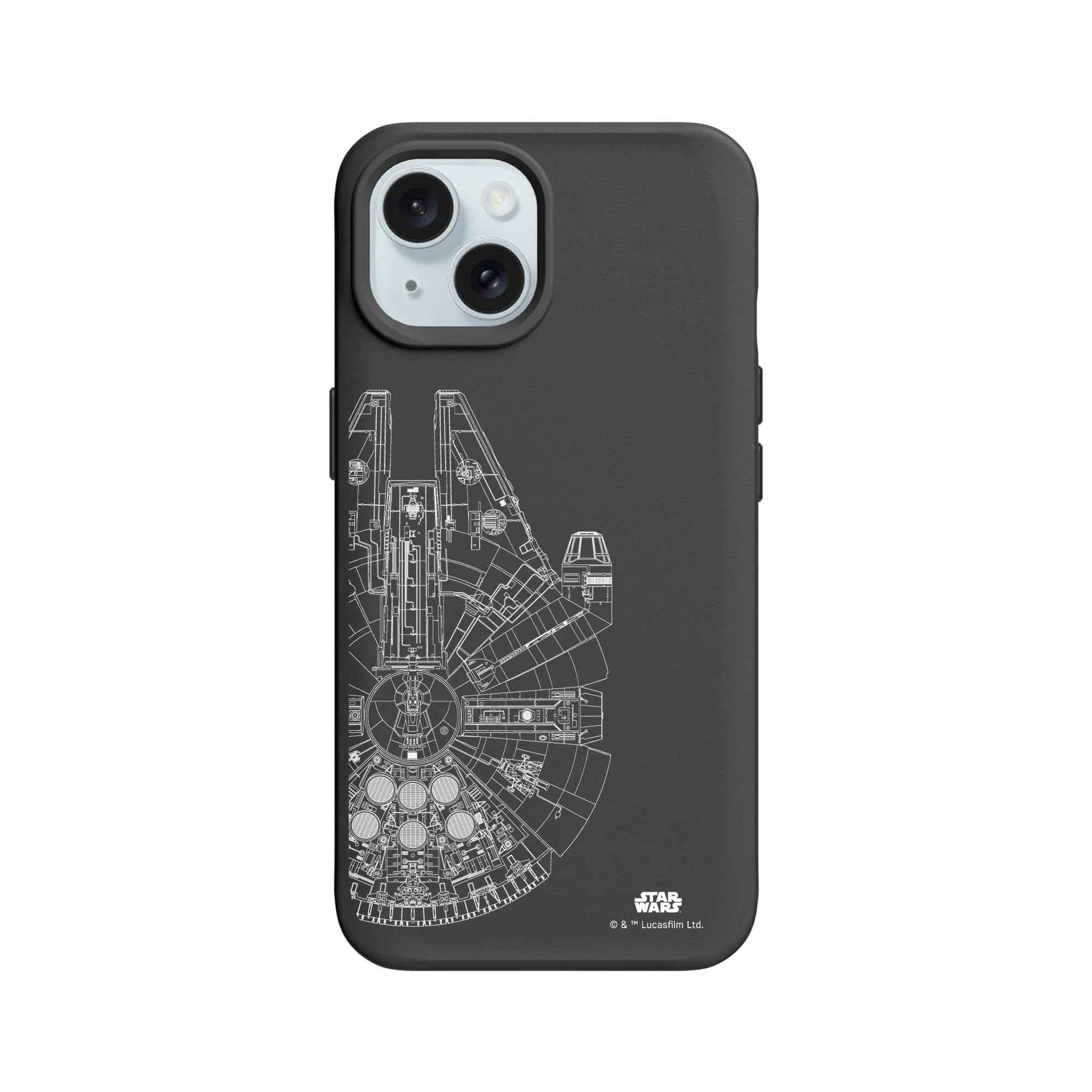 Coque iPhone 15 MagSafe RhinoShield Star Wars Faucon Millenium noire - 7