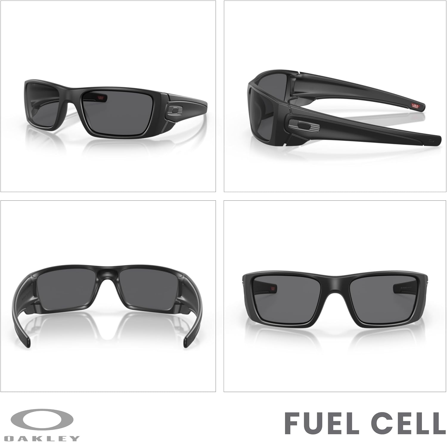 OAKLEY Fuel Cell OO9096 Rectangular Sunglasses For Men+ Bundle Accessory Leash Kit, Microfiber Pouch