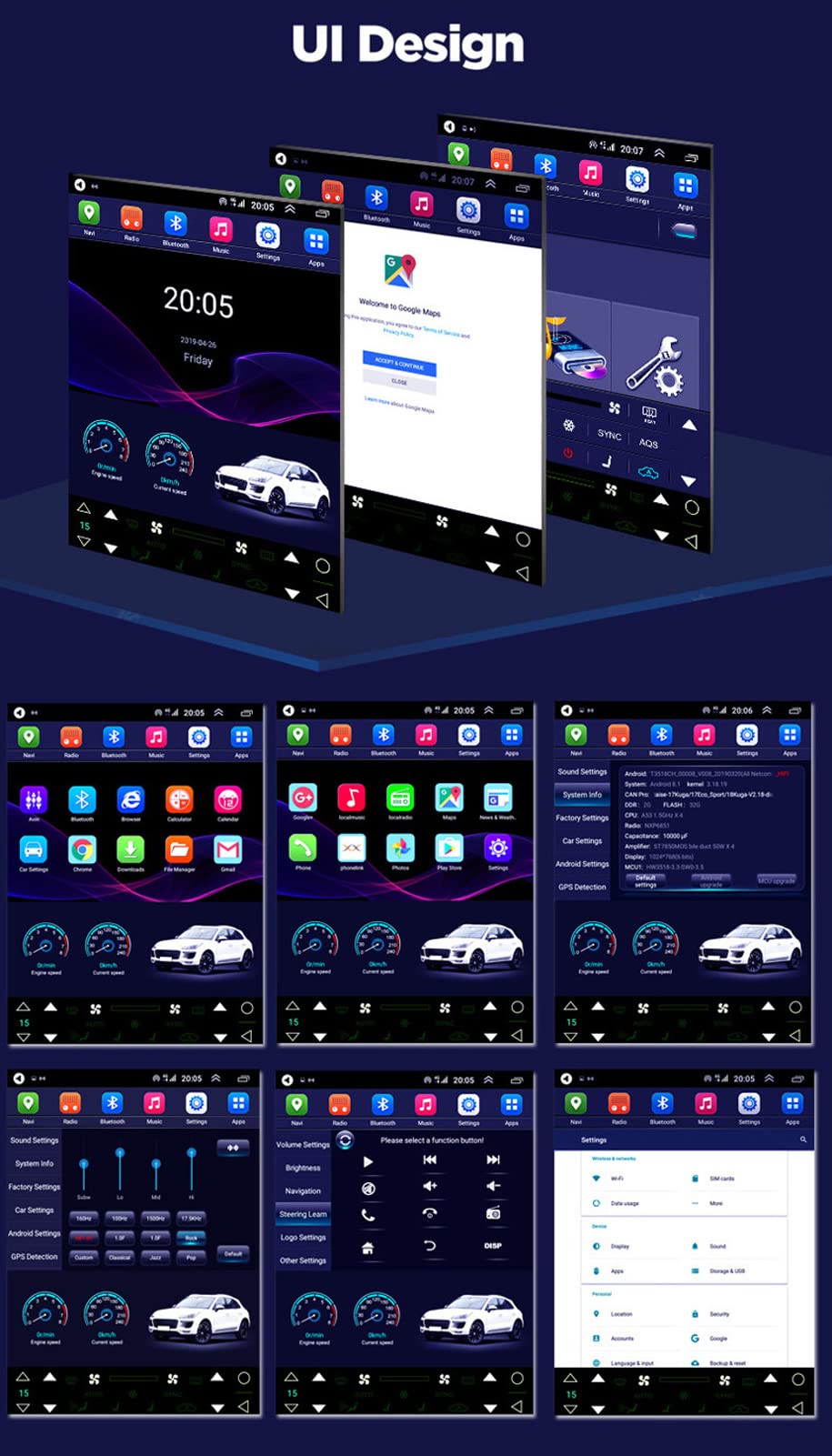 Radio de Coche Android 12 Radio para Ford Fiesta 2009-2017 Navegación GPS 9,7 Pulgadas Unidad Principal HD Pantalla Táctil Reproductor Multimedia Compatible con WiFi Bluetooth SWC FM USB Cámara HD — view 5
