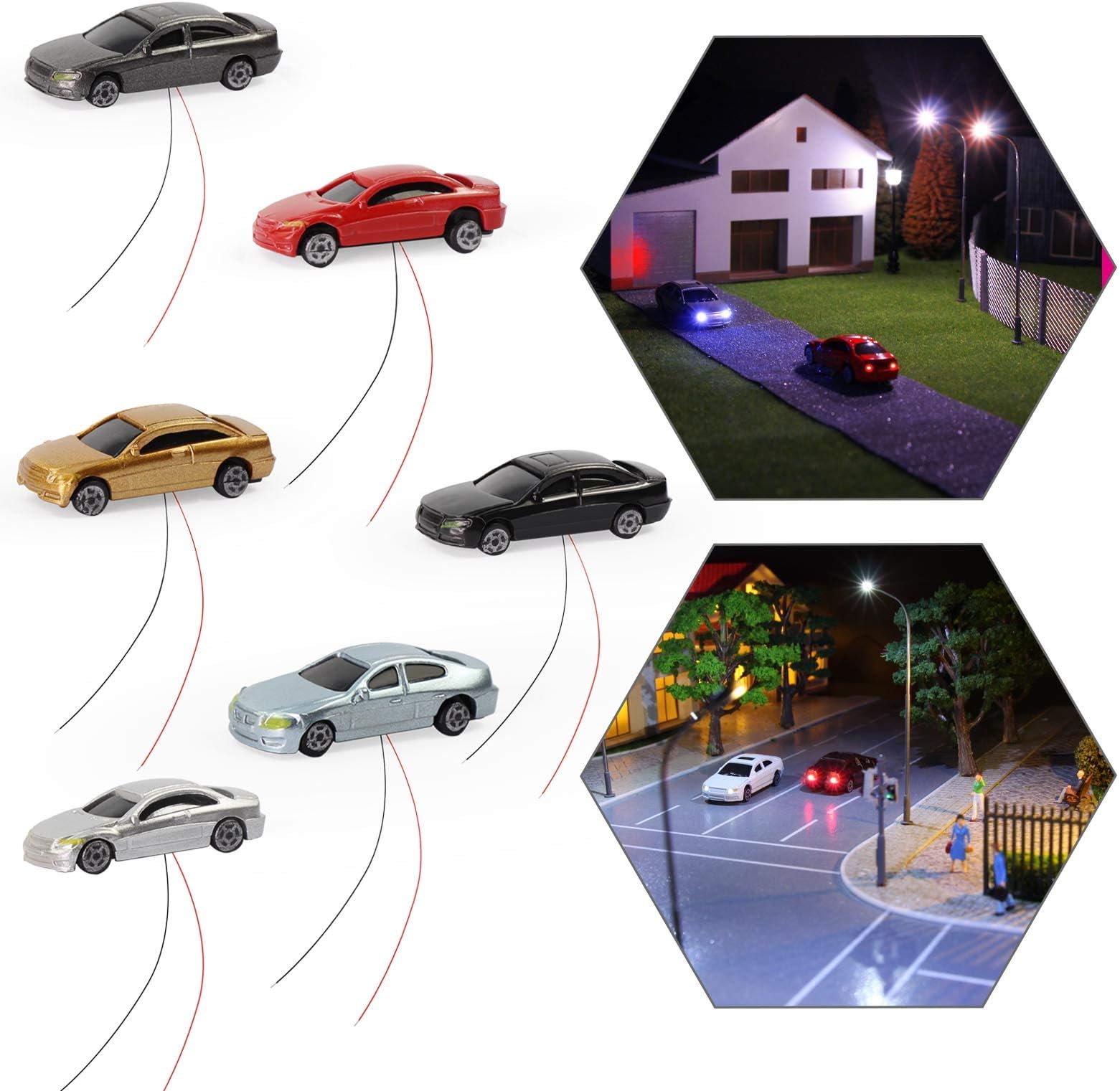 12pcs Head Light Model Car 1:160 Layout N Scale 12V EC150