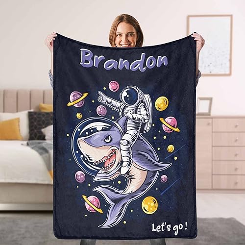 Miniatura 13 de Artsadd Personalized Baby Blanket for Girls Boys, Custom Baby Blankets with Name Customized Throw Blanket for Kids Newborn Baby Shower Birthday Gifts