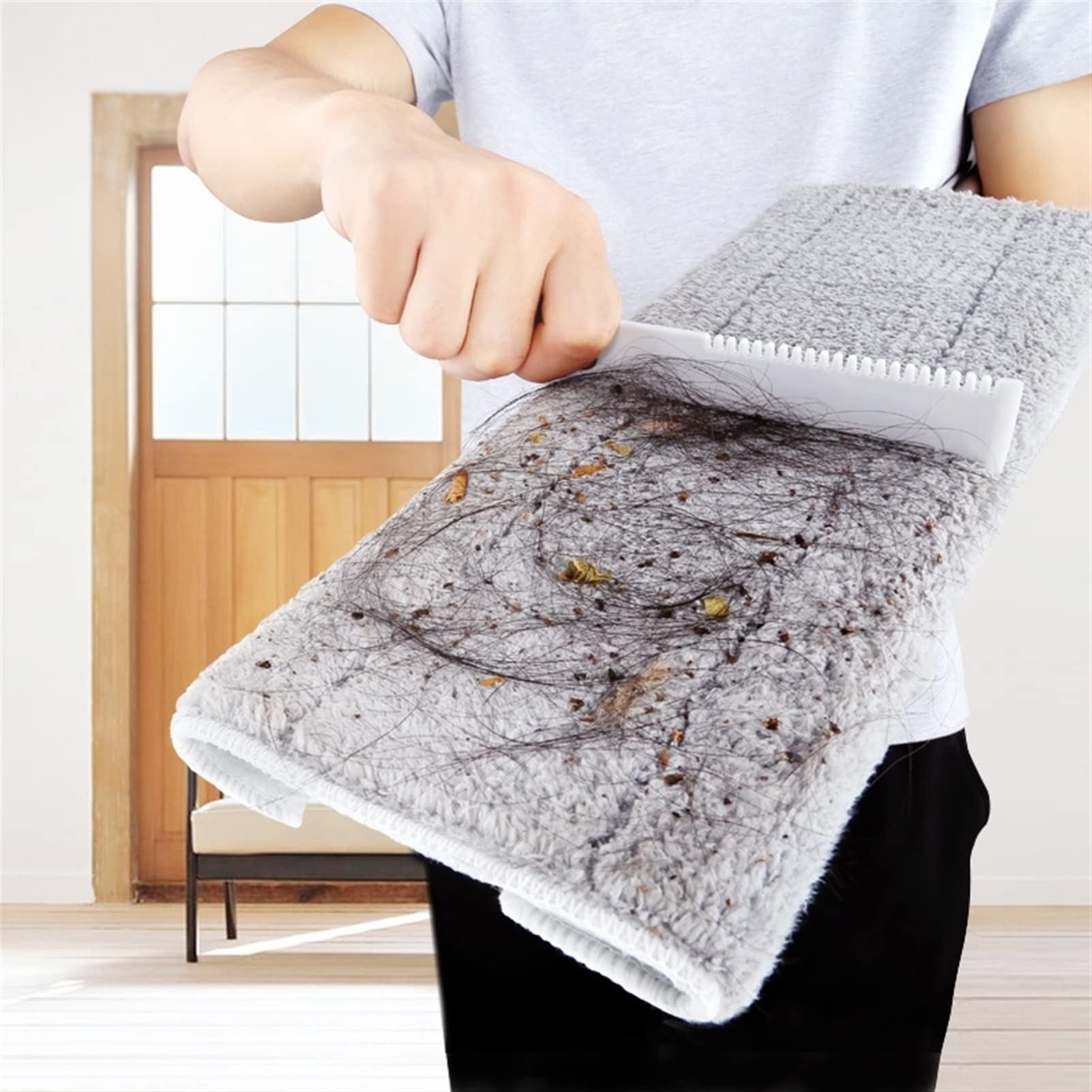 Fregar Piso de Madera de mop Microfibra Plana Perezosa MOP- 2 Telas/Almohadillas de mops Planas Reutilizables Lavables y Reutilizables, for Limpieza de Piso húmedo o seco Trapeador de Piso