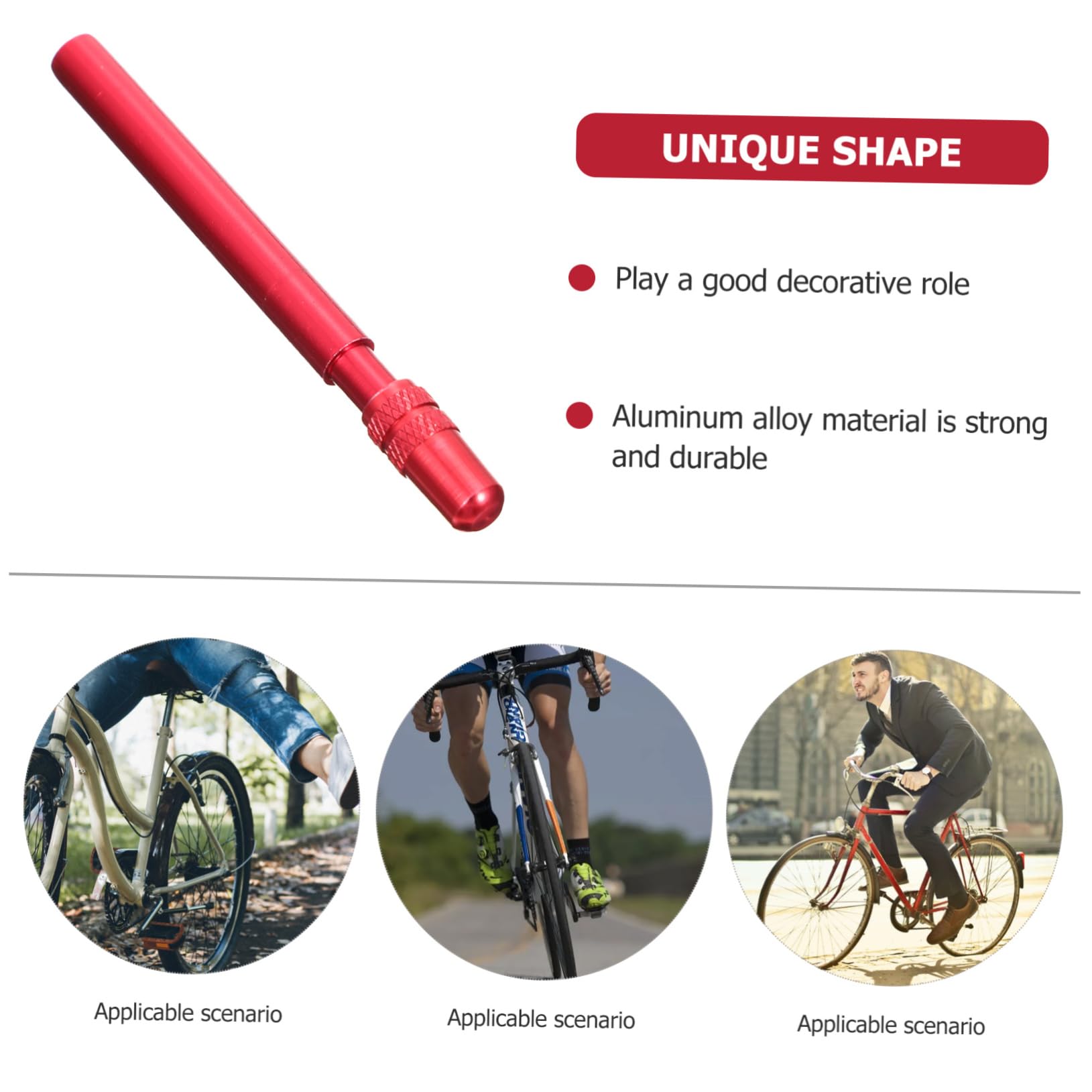 GANAZONO Bike Valve Stem Extender Tire Valve Replacement Compatible Bicycles Durable and Smooth Surface for Optimal