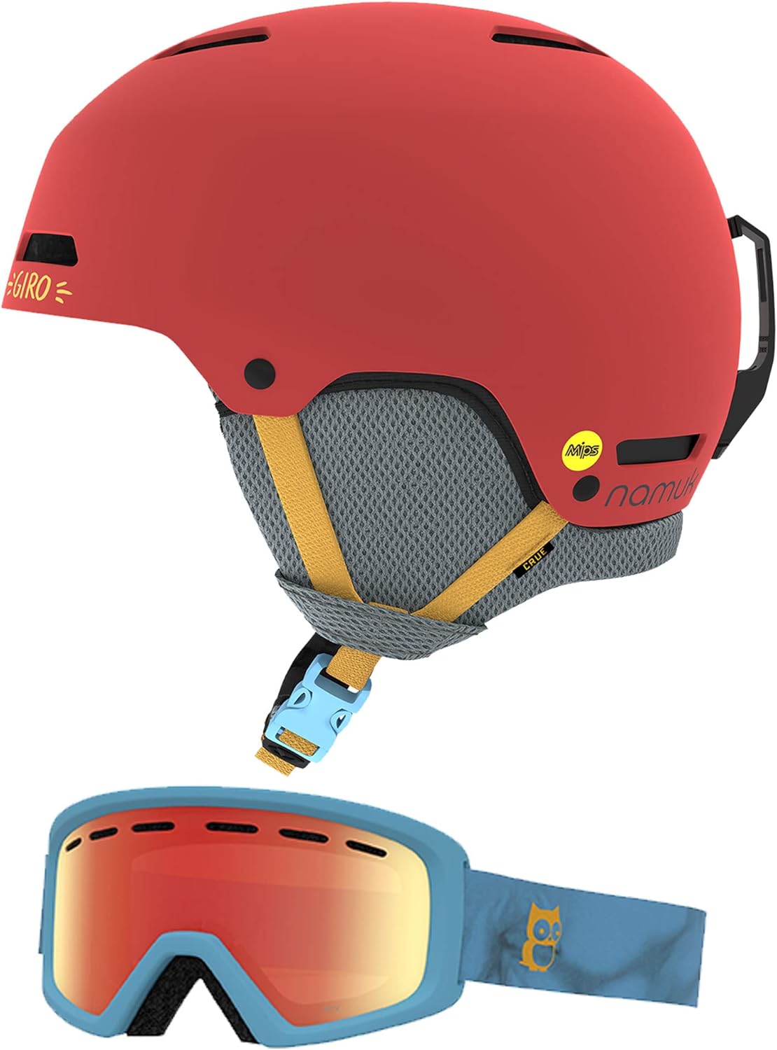 Giro Crue MIPS CP Youth Snow Ski Helmet w/Matching Goggles Tomato Namuk SM (5255.5cm) Amazon