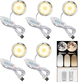 LED-Lampen-Set 001, drei Farben, für Bambu Lab Makerworld, 3D-Druck, DIY-Hardware-Modell, Ersatzteile, 5 V, USB-betrieben, 3000 K warmes Licht (5PCS)