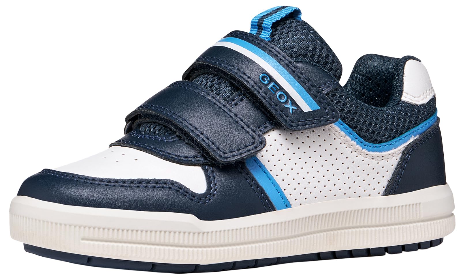 Geox J Arzach Boy A Sneaker, Azure White, 11 UK Child