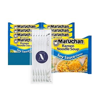 Maruchan - Lavinia Essentials Bundle 48-Pack of Soy Sauce Instant Ramen Noodles 3oz Pack + 1 Utility Prop.