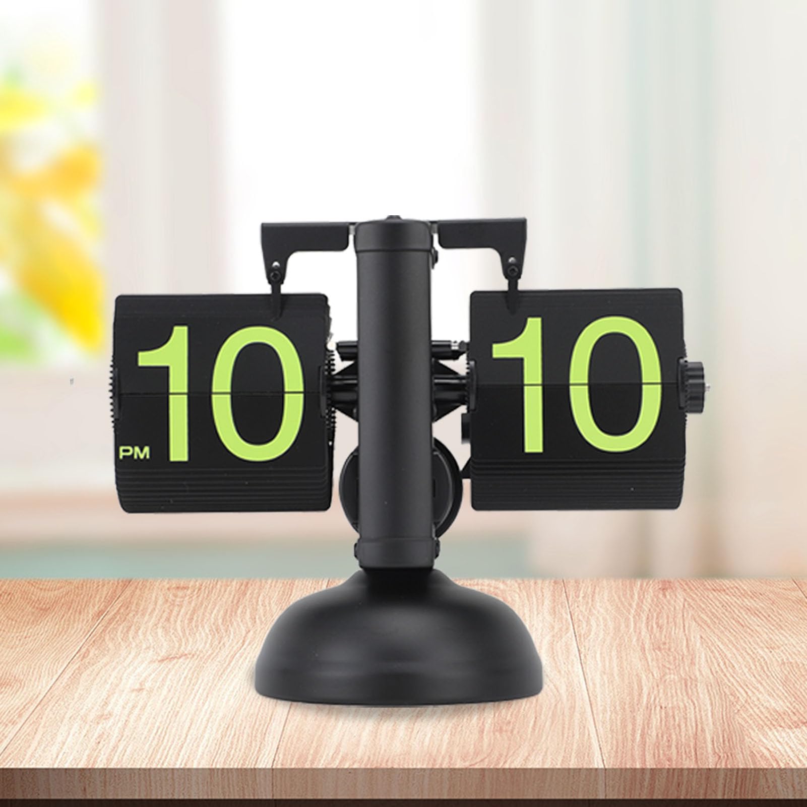 Reloj Digital Abatible hacia Abajo Estilo Habitación Pequeña 12 Horas Hogar Retro para Reloj Mecánico de Giro de Página Reloj de Escritorio Automático Relojes de Estante de