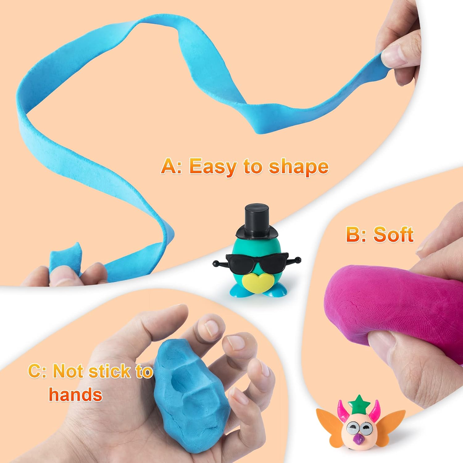 Air Dry Clay Kit, 42 Corlors Modelling Clay for Kids Safe & Non-Toxic Ultra Light DIY Model Magic Clay - Image 5