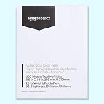 Papier d'impression multipurpose Amazon Basics, 21,6 x 27,9 cm, 9,07 kg, 1 ramette, (500 feuilles), 92 de luminosité, blanc