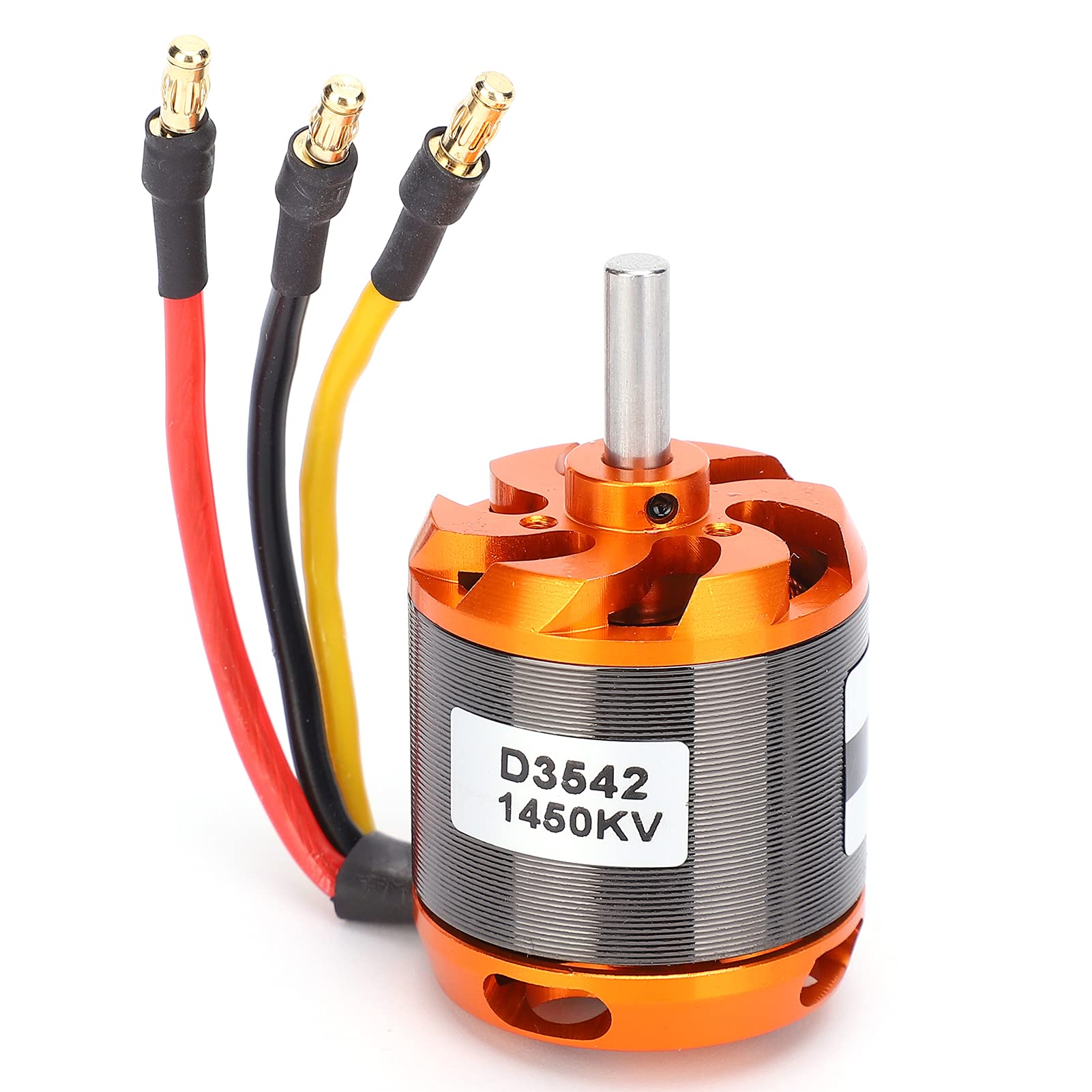 RC Bürstenloser Motor, RC Flugzeugmotor Starker Schub Orange 1 Stück für RCFlugzeug für Drohne für RC-Starrflügelflugzeuge für RC-Starrflügelflugzeuge (1250KV)