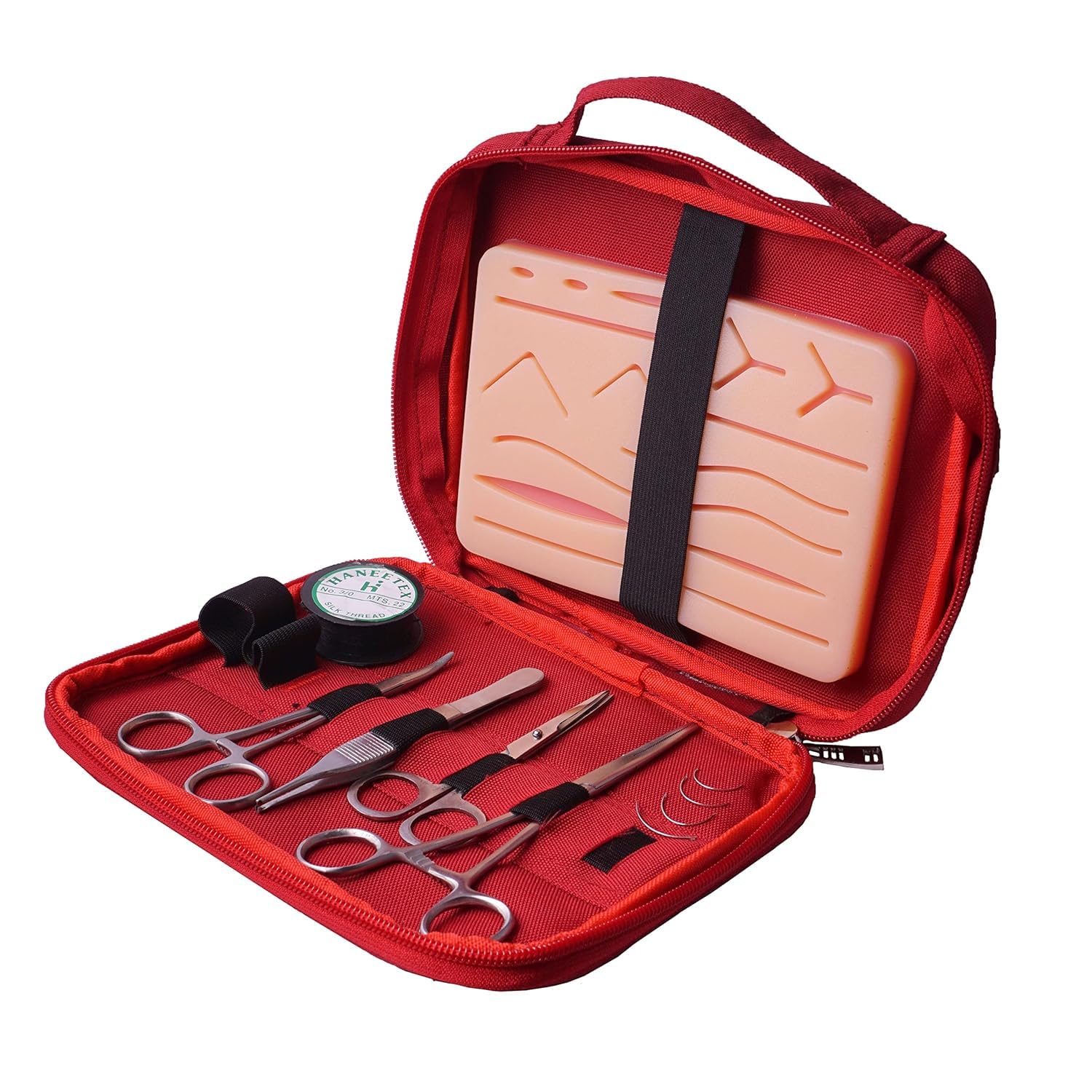 Suture Practice Kit – Realistic Silicone Pad, Surgical Tools, Portable Case – Ideal for Medical Students & Professionals