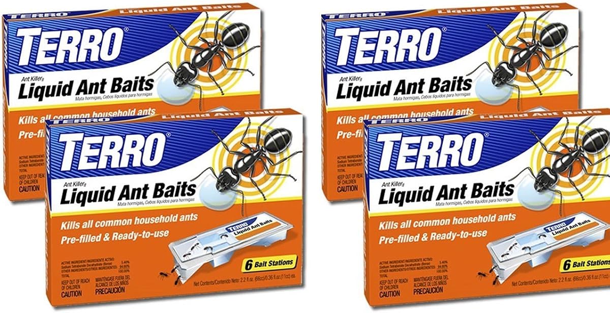 Terro Liquid Ant Killer Caja De 4 Paquetes - 6 Unidades Cada Una