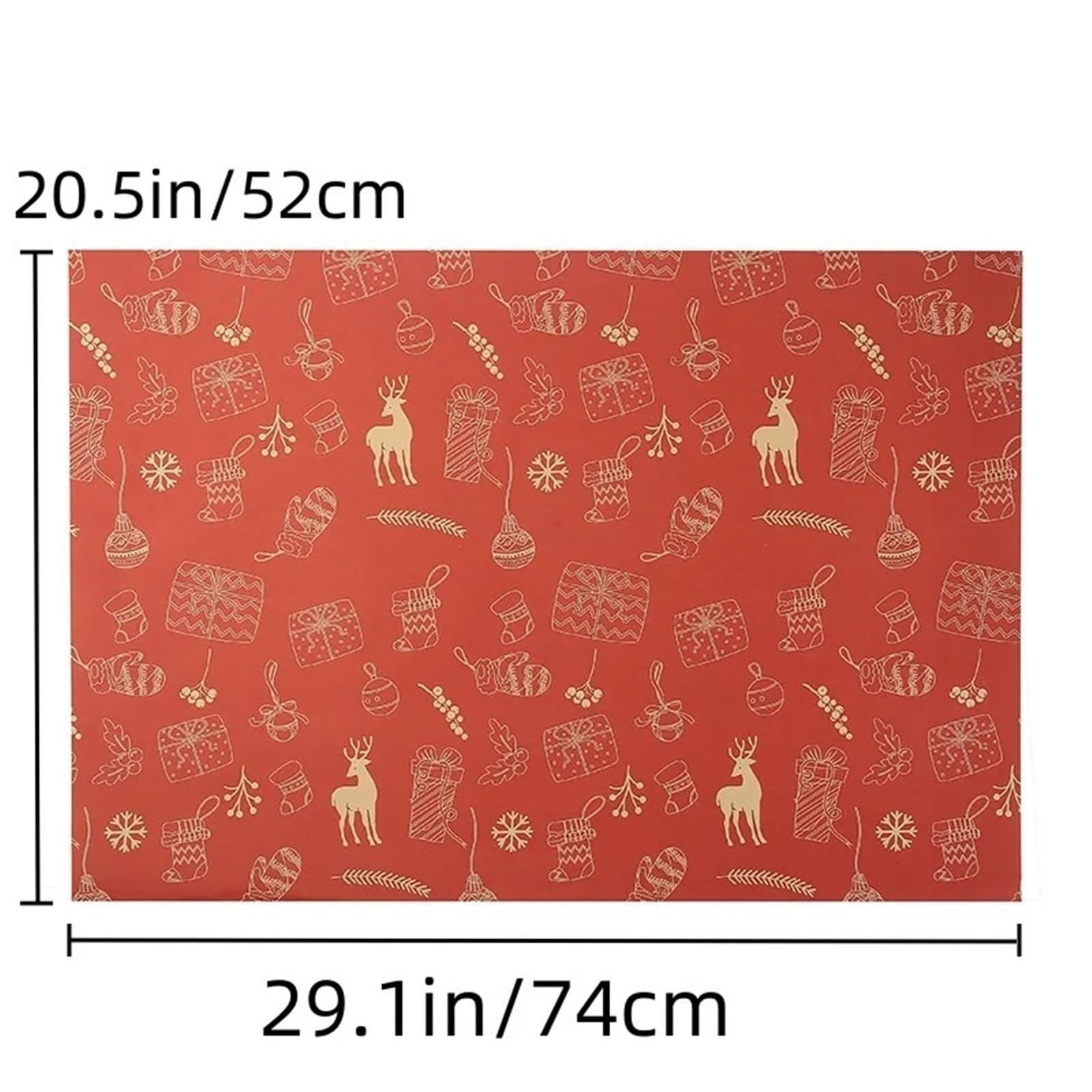 6 rotoli/set Carta da regalo Confezione festival per Carta Alimentare | Avvolgere con modelli for il negozio di decorazioni for l'imballaggio presente(Red-A)