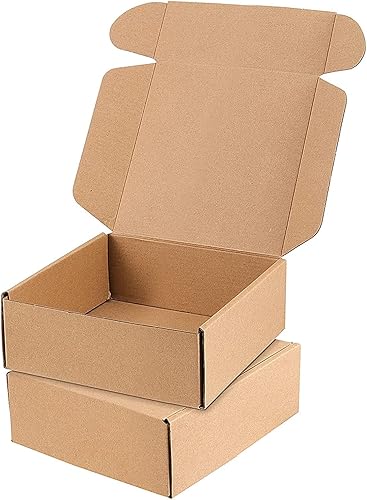 Miniatura 1 de HAKZEON Paquete de 100 cajas de envío marrones de 4 x 4 x 2 pulgadas, cajas de cartón corrugado, cajas de regalo pequeñas de cartón a granel, cajas