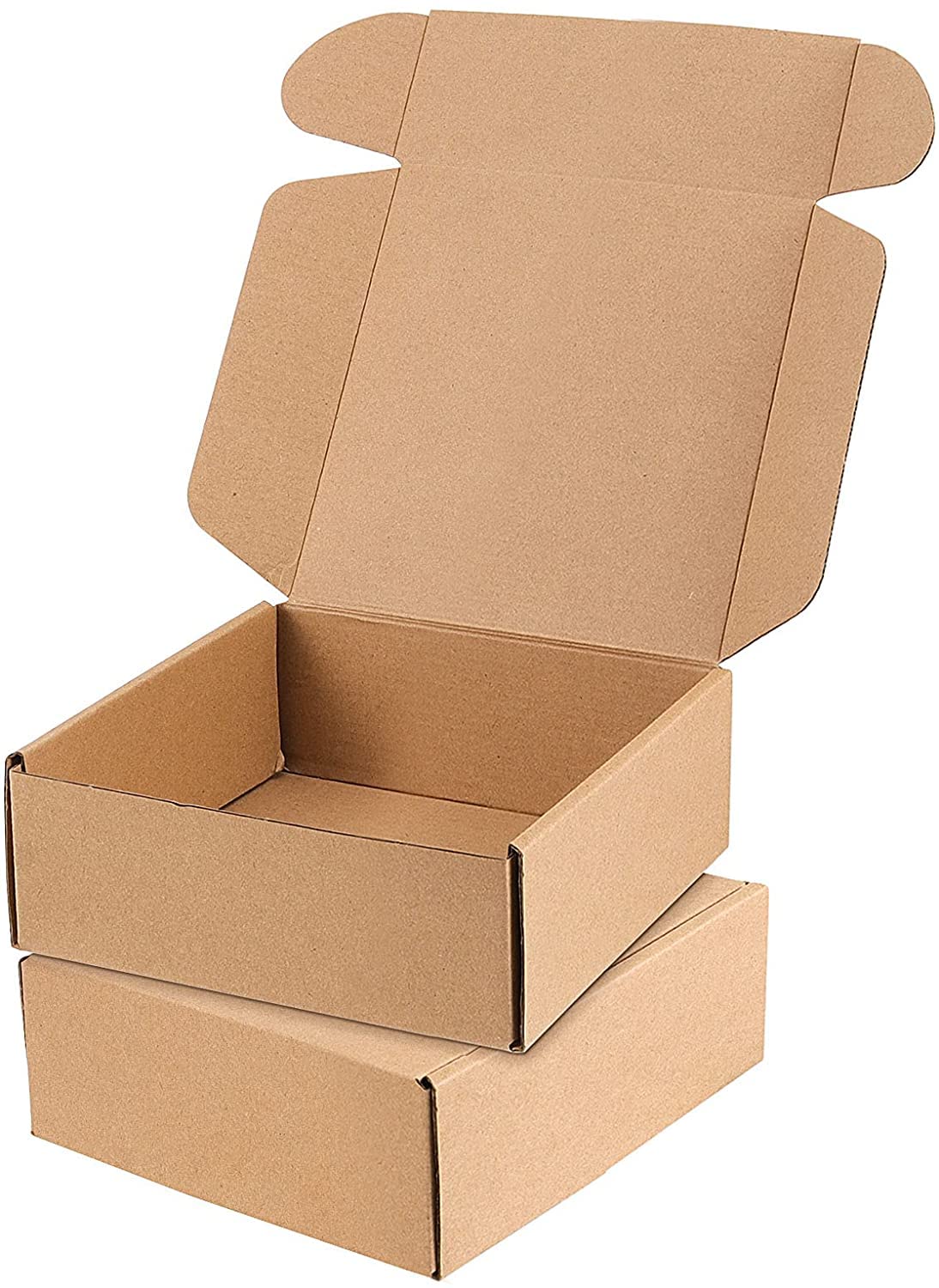 HAKZEON Lot de 100 Boîtes en Carton 100 x 100 x 51 mm, Petites Boîtes d'Expédition Marron pour Le stockage, Le transport, L'expédition, L'emballage
