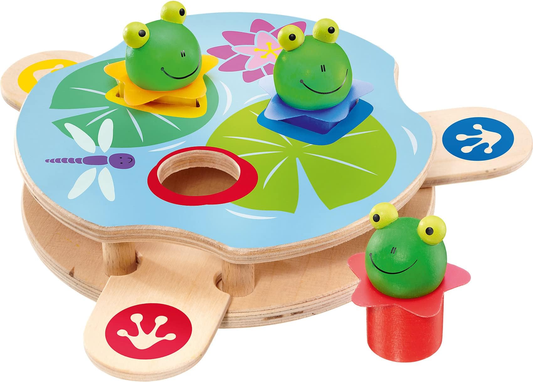 62072 Saltino Frog Catapult Wooden Motor Skills Toy