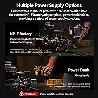 Vista 8 de SMALLRIG Placa de batería plegable de montaje en V, sin herramientas, solución de montaje todo en uno para cámaras sin espejo/DSLR, con placa