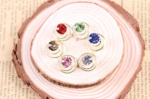 Miniatura 7 de Vpang 20 horquillas en espiral para el cabello, espirales, espirales, pinzas para el cabello para boda, novia, diamantes de imitación brillantes, de