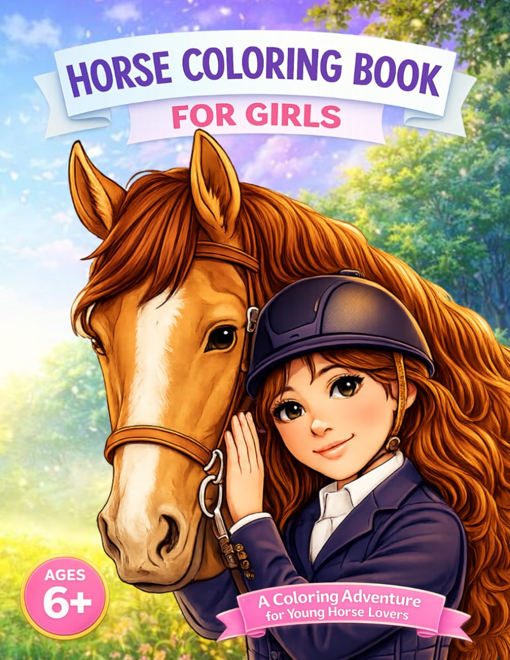Horse Coloring Book for Girls: A Coloring Adventure for Young Horse Lovers