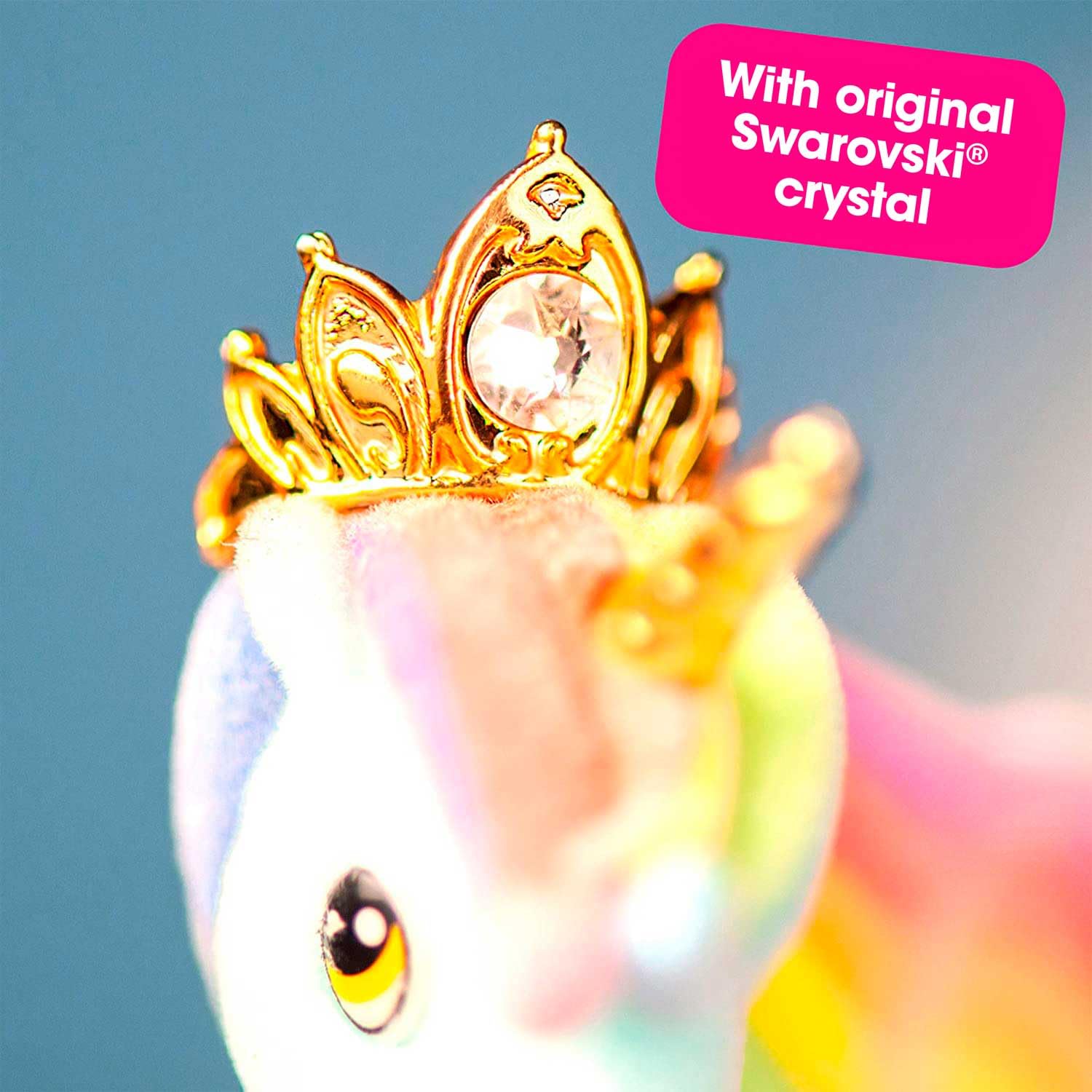 Galupy Unicorn – figurka jednorożca do kolekcjonowania, zabawki jednorożec ze skrzydłami glitter i kryształem Swarovski, prezent dla dziewczynki 3 lata
